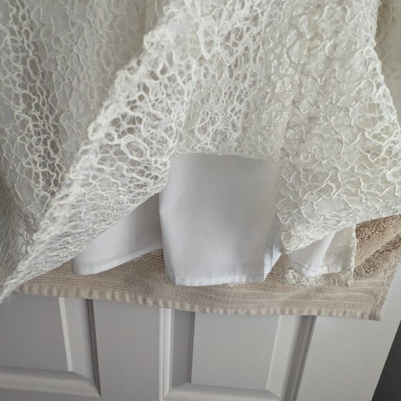 Calvin Klein Cream Lace Quarter Zip Women’s Size L - Picture 4 of 7